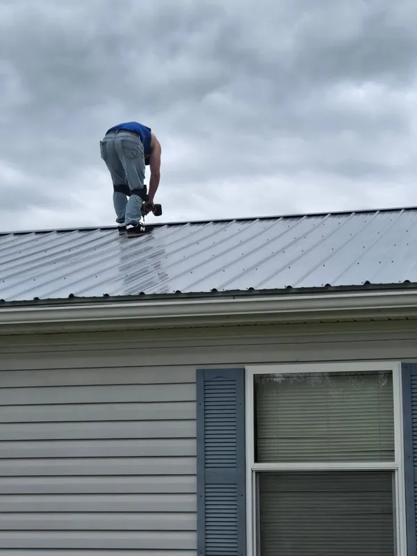 Metal roof installed by A&W Construction